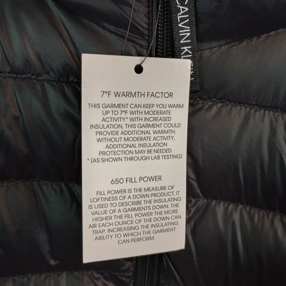 Calvin Klein Black Puffer Jacket Sleek Quilted Design - Picture 3 of 9